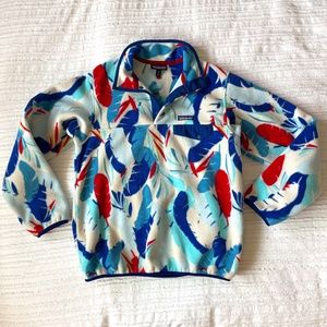 PATAGONIA Synchilla Feather-print Snap-T Fleece Pullover
